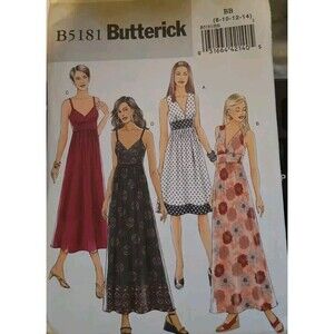 Butterick 5181  Maxi Dress Sewing Pattern Size BB 8-14 Uncut